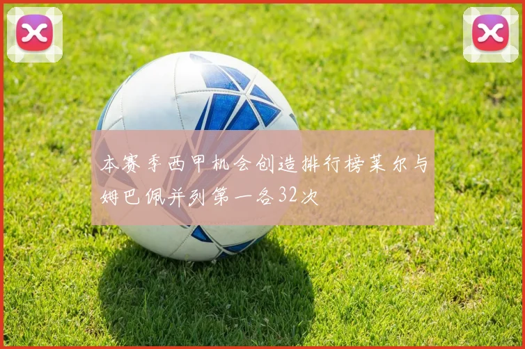 本赛季西甲机会创造排行榜莱尔与姆巴佩并列第一各32次