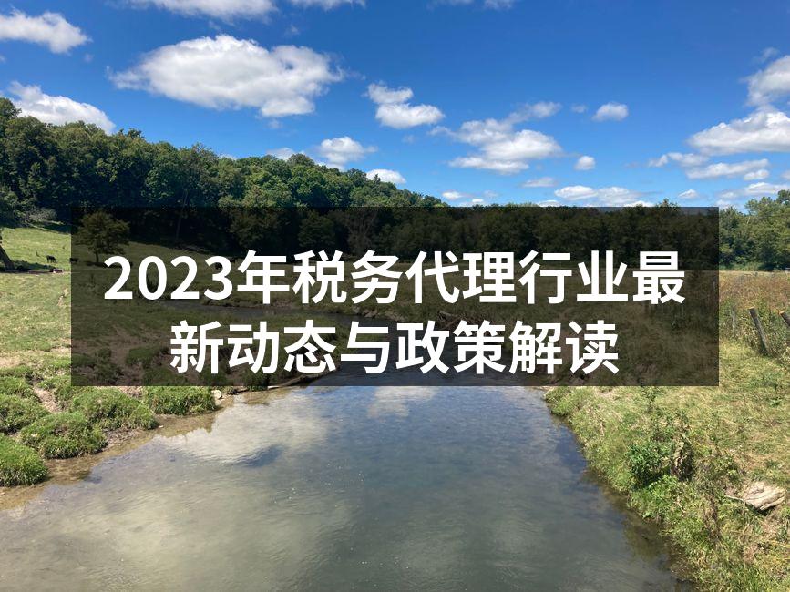 2023年税务代理行业最新动态与政策解读