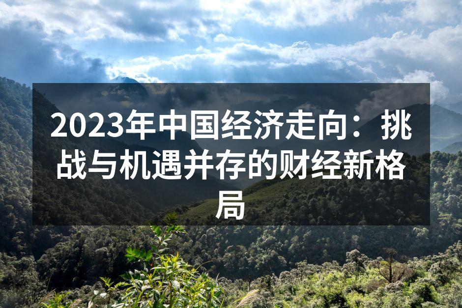 2023年中国经济走向：挑战与机遇并存的财经新格局