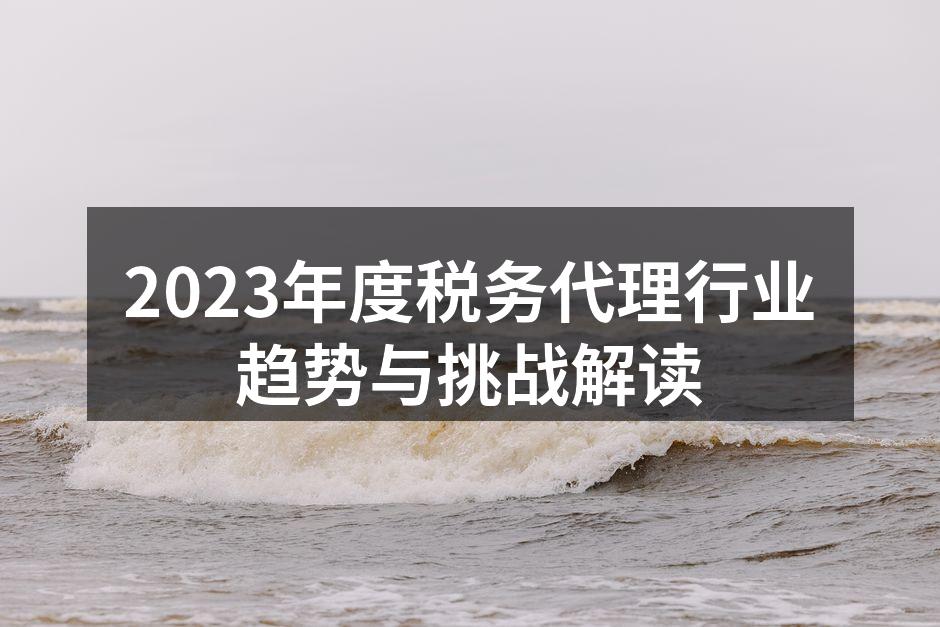 2023年度税务代理行业趋势与挑战解读